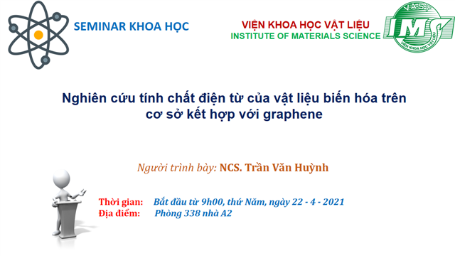 Seminar 22/4/2021 về: Nghiên cứu tính chất điện từ của  vật liệu biến hóa trên cơ sở kết hợp với graphene